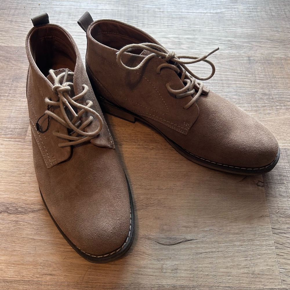 New Mens Leather Sonoma Brown Chukka Boots with Suede Finish